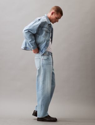 90s Denim Trucker Jacket, Marbled Beacon