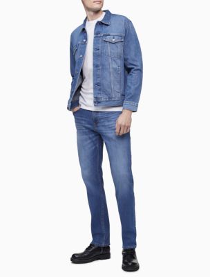 calvin klein light wash denim jacket