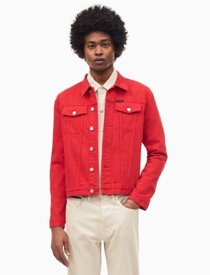 calvin klein jeans red jacket