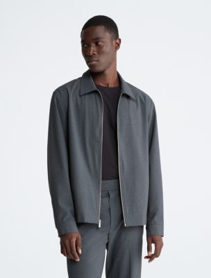 Melange Full Zip Shirt Jacket | Calvin Klein