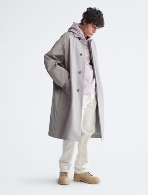 Grey calvin hot sale klein coat