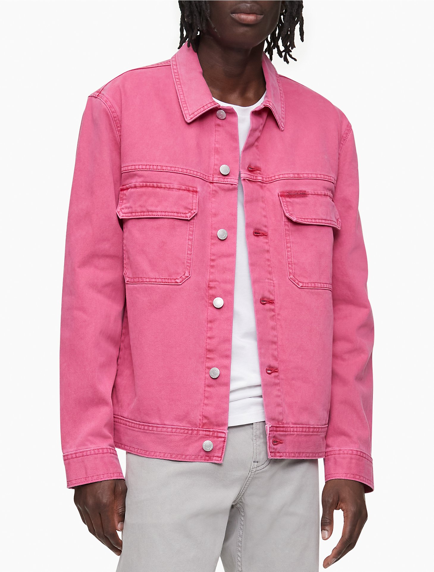 Garment-Dyed Utility Trucker Jacket | Calvin Klein® USA