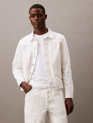 Ck white jacket best sale