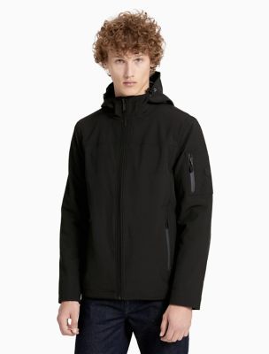 calvin klein black hooded jacket