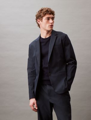 Calvin Klein Grey Stripe Slim Fit Suit, $650, .com
