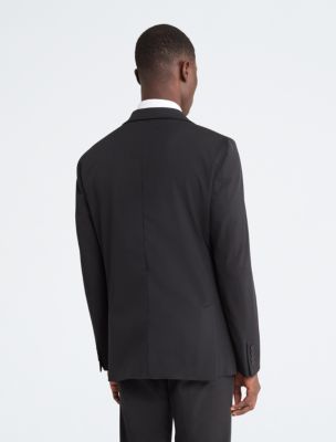 Tech Slim Fit Black Suit Jacket, Black