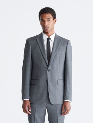 Slim Fit Heather Grey 2-Button Jacket | Calvin Klein® USA