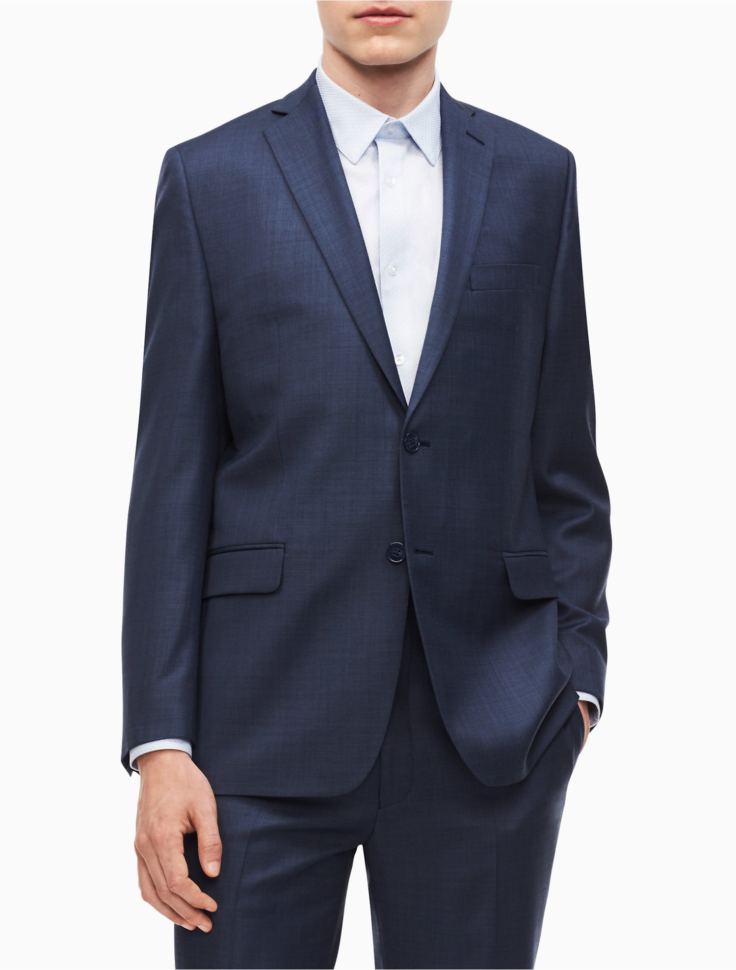 Introducir 80+ imagen calvin klein slim fit blue suit