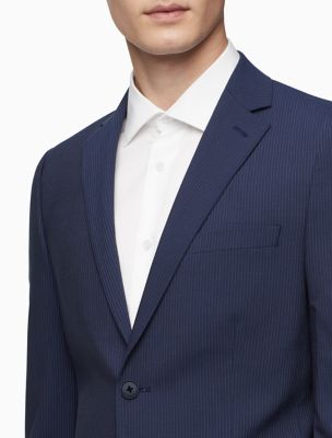 Skinny Fit Pinstripe Suit Jacket