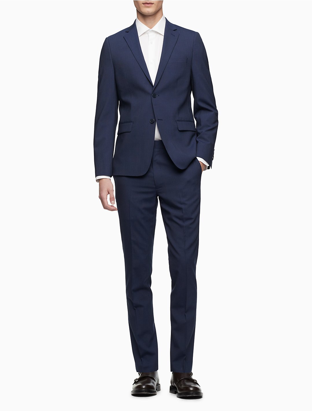 Skinny Fit Pinstripe Suit Jacket | Calvin Klein® USA