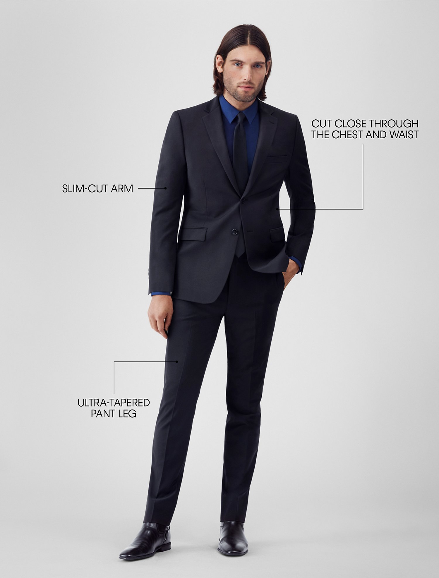 Skinny Fit Black Suit Jacket | Calvin Klein