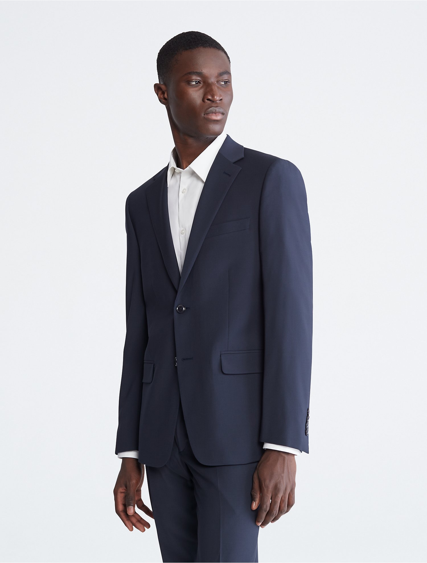 Skinny Fit Navy Suit Jacket | Calvin Klein