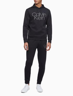 calvin klein sweatshirt with logo stripe