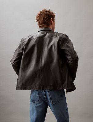 Full-Zip Leather Jacket