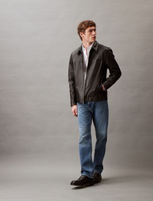 Full-Zip Leather Jacket