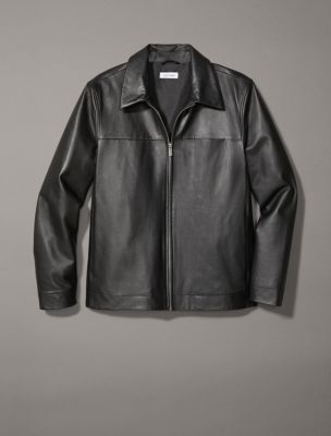 Full-Zip Leather Jacket | Calvin Klein® USA