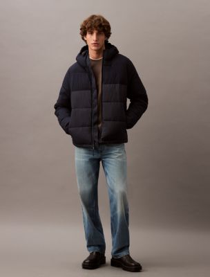 Calvin klein jeans hooded puffer jacket online