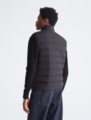 Calvin Klein Ck One Mesh Bonded Puff Hooded Vest, $155