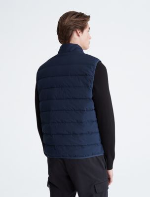 Calvin Klein Ck One Mesh Bonded Puff Hooded Vest, $155