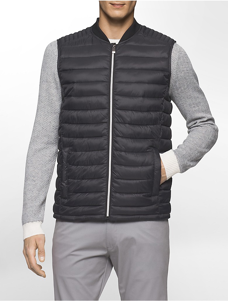 calvin klein mens packable puffer vest jacket | eBay