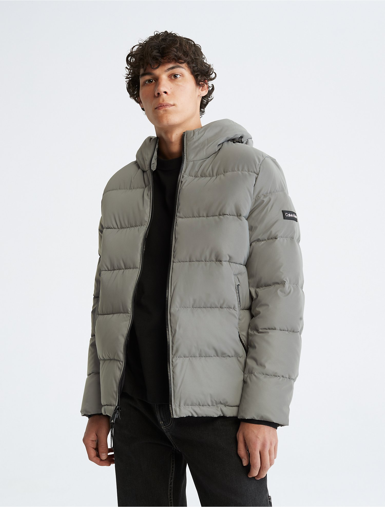 Full Zip Hooded Puffer Jacket | Calvin Klein