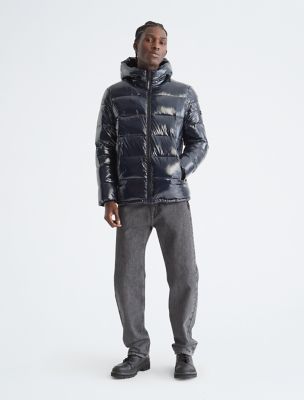 Calvin Klein Hooded Shiny Puffer Jackets, Winter Coats for Men at   Men’s Clothing store