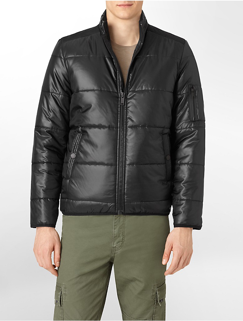 calvin klein mens zip front puffer jacket | eBay