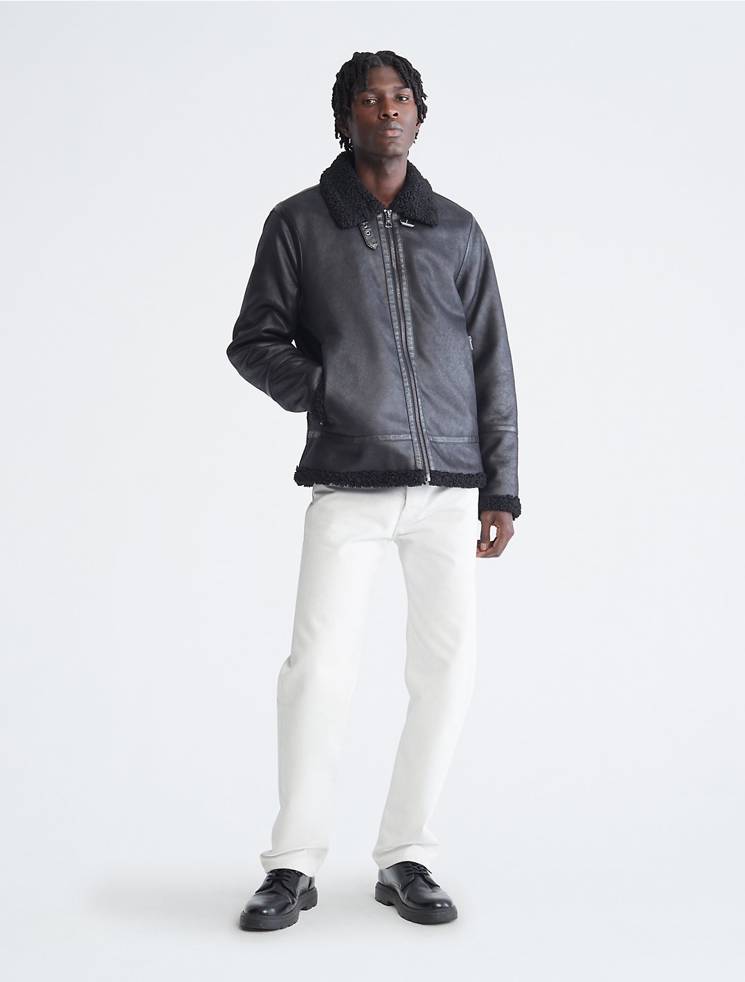 Faux Shearling Sherpa Jacket | Calvin Klein