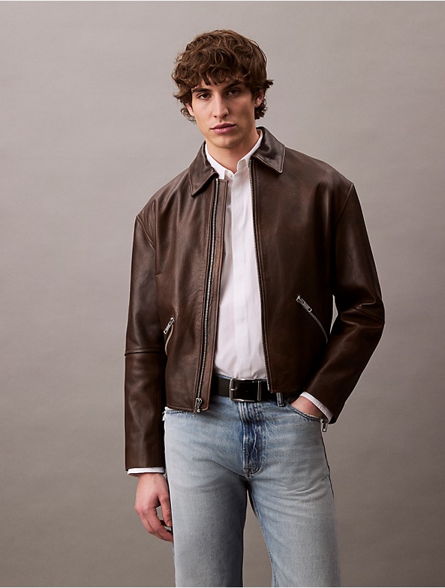 Leather Nylon Puffer | Calvin Klein Leather Nylon Puffer | Calvin Klein