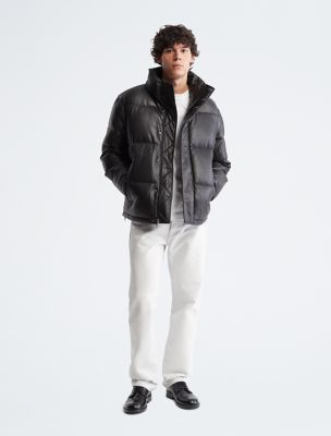 Faux-leather puffer jacket, Djab, Men's Winter Coats and Outerwear
