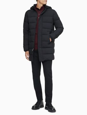 calvin klein black puffer jacket mens