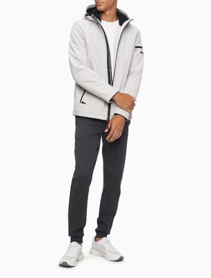 calvin klein soft shell hooded jacket