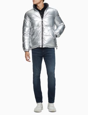 calvin klein jeans padded jacket with reflective technology