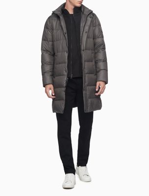 calvin klein essential insulated hooded coat