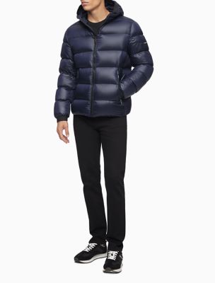 calvin klein glossy puffer jacket