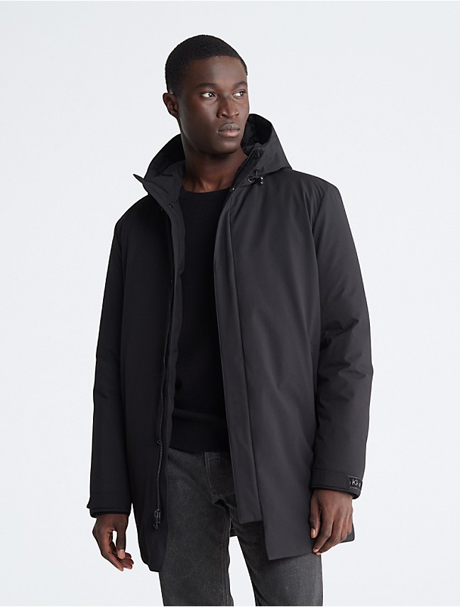 Calvin Klein Men's Classic Hooded Stretch Jacket, Black, Small : :  Clothing, Shoes & Accessories