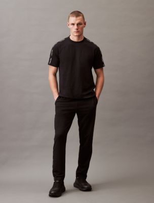 Calvin Klein Men's Athleisure Jogger Pants with Logo Taping