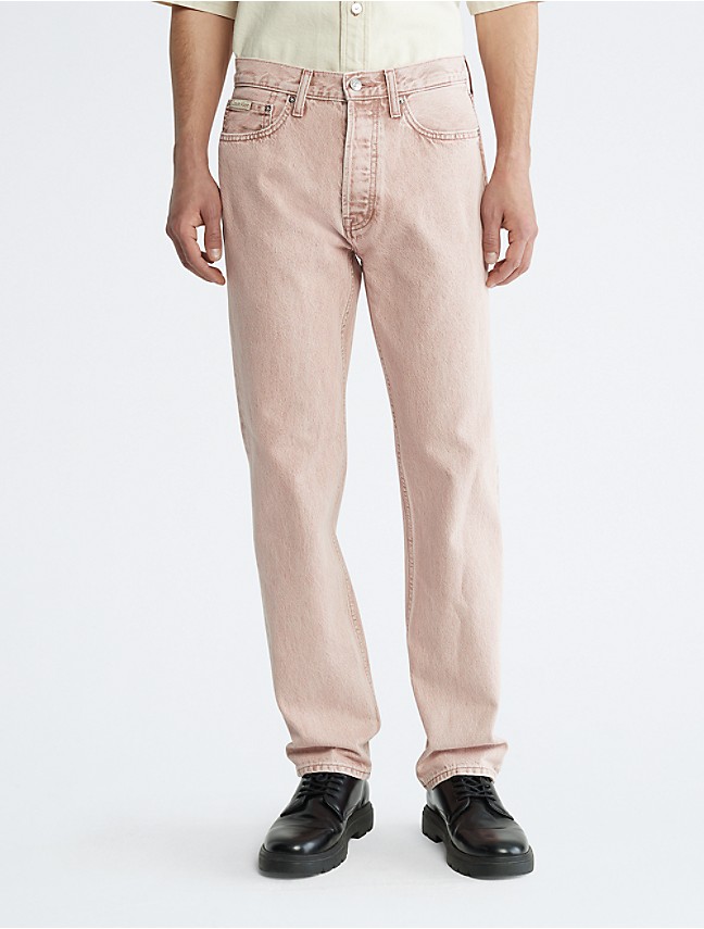 Calvin Klein Stretch Slim Fit Straight Leg Jeans Palmer Grey Mens 34x30 NEW