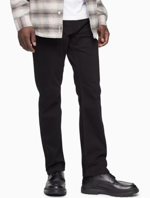 black straight fit jeans