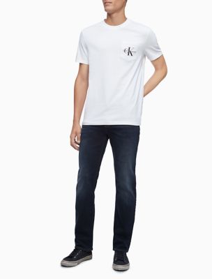 calvin klein men's straight fit denim jeans