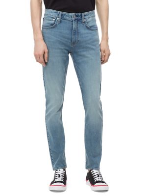 calvin klein men's straight fit denim jeans