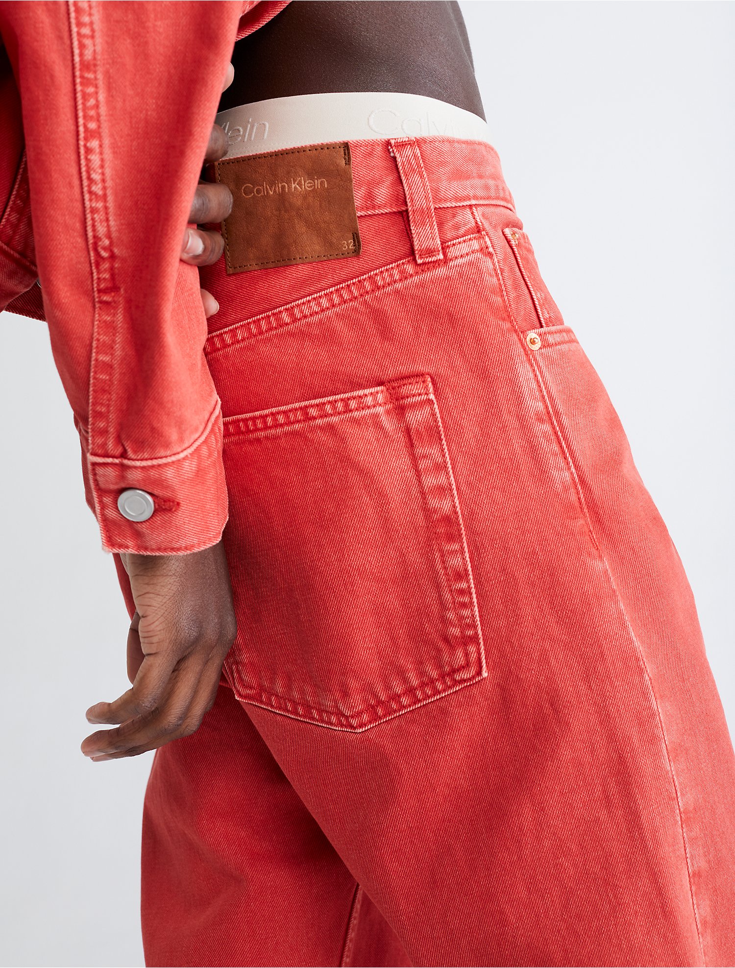 Standards Overdyed Crimson Straight Leg Jeans | Calvin Klein® USA