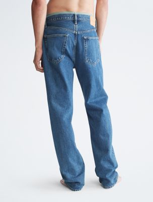 Standards Straight Fit Stone Indigo Selvedge Jeans, Wave