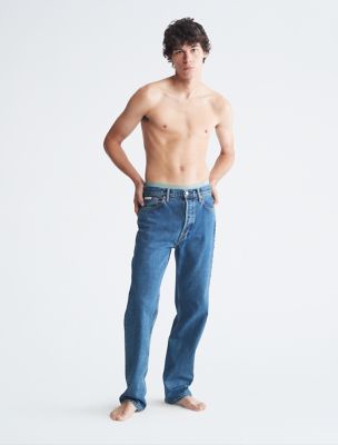 Slim Fit Distressed Light Wash Jeans