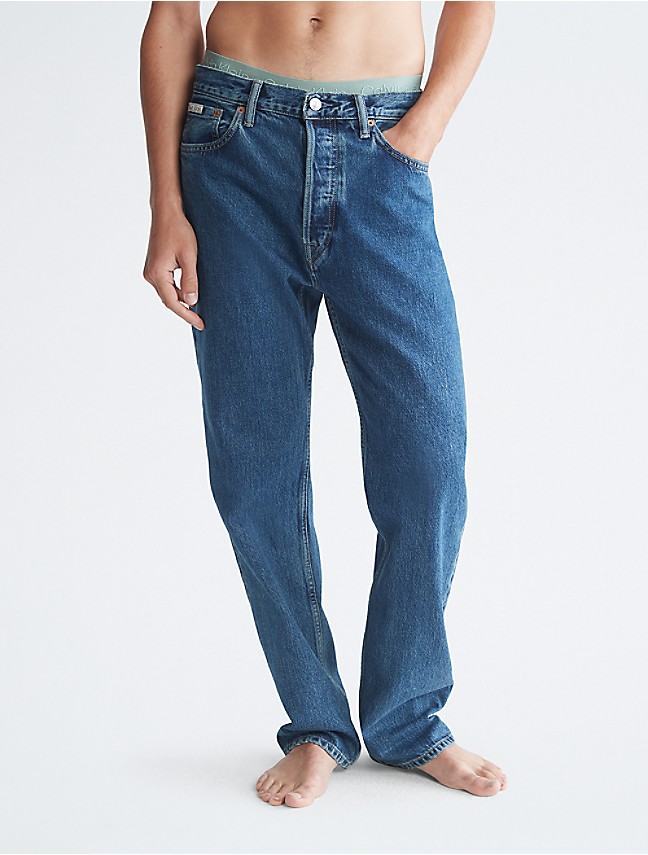 Standards Straight Fit Stone Indigo Selvedge Jeans | Calvin Klein® USA
