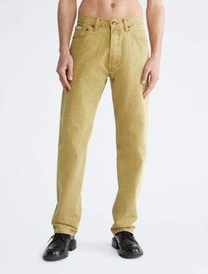 Standard Straight Fit Lime Luster Jeans | Calvin Klein