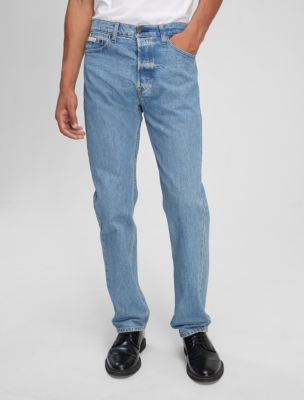 Calvin klein men's straight online fit denim jeans