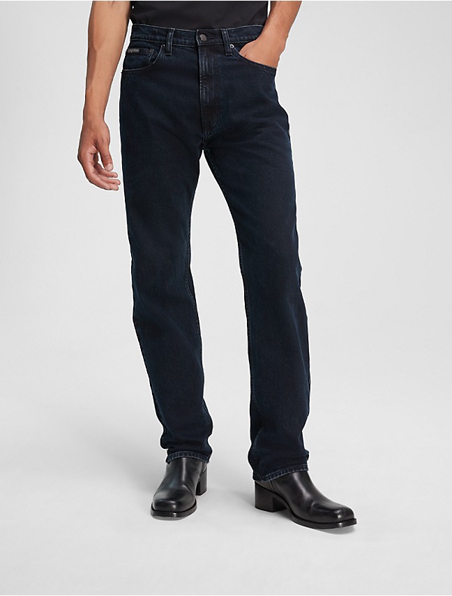 Calvin Klein Tapered Coolmax Jeans - Mid Blue