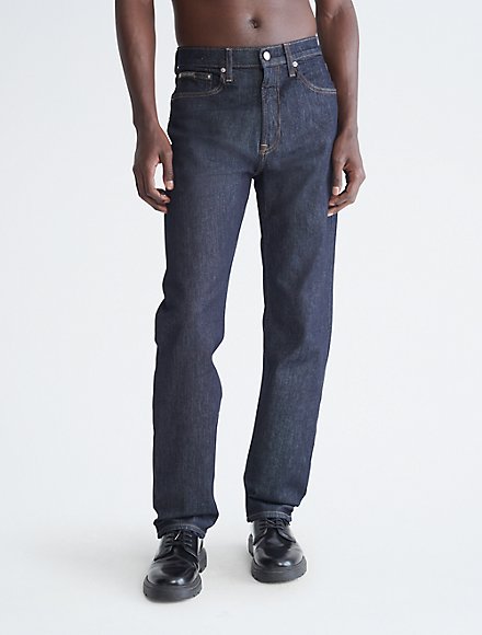 Slim Tapered Jeans Cobble Dark Denim da Uomo di Calvin Klein in Blu Uomo Abbigliamento da Jeans da Jeans attillati 