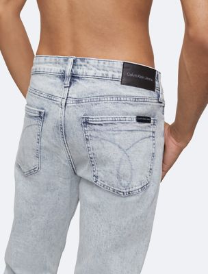 Calvin Klein Slim Straight Faded Grey Jeans in Gray for Men